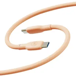 Кабел Motorola Silicone 5A Peach Fuzz USB-C to USB-C Cable 2m