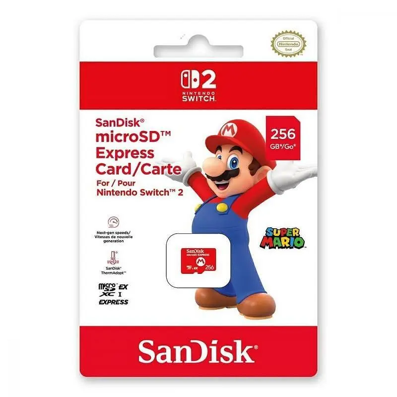 Карта памет Nintendo Switch 2 SanDisk microSD Super Mario 256GB