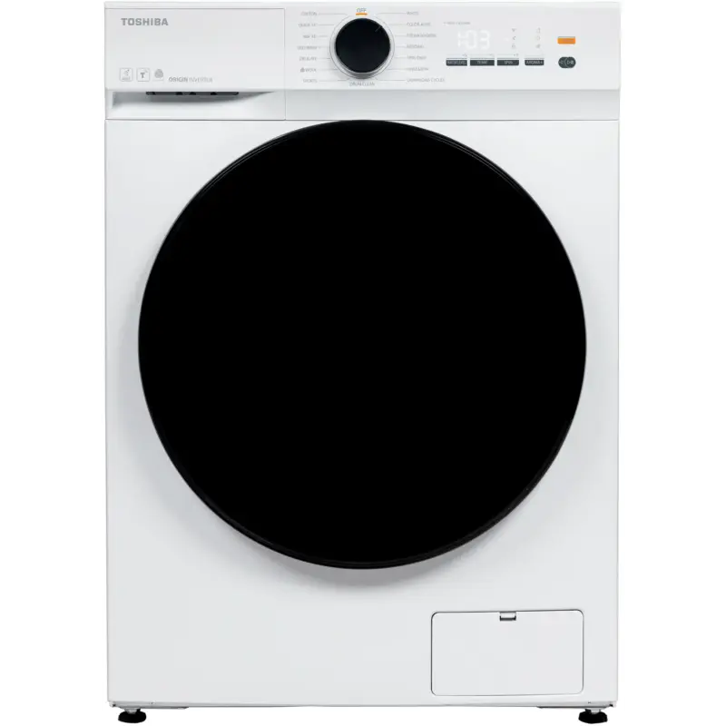 Пералня Toshiba TW-T21BU90UWBK(WW) , 1400 об./мин., 8.00 kg, A , Бял