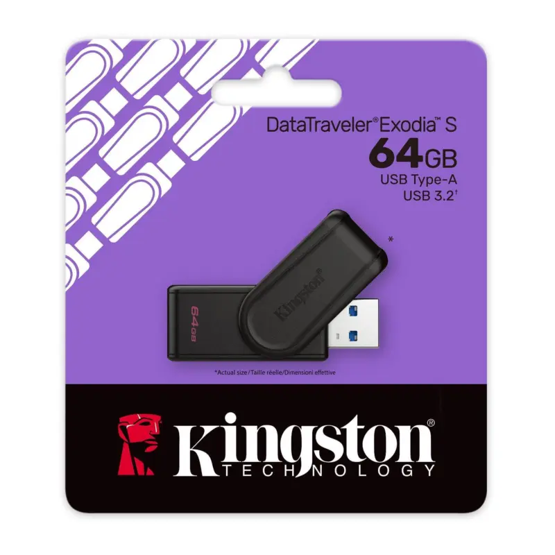 Памет USB Kingston 64GB Exodia S USB 3.2