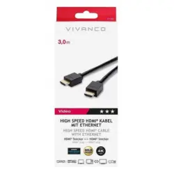 Кабел Vivanco 47160 High-speed HDMI позлатен, 4k HDR 2m