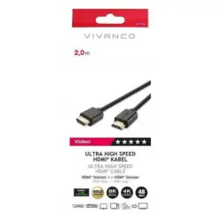 Кабел Vivanco 47176 Ultra High-speed HDMI позлатен, 8k HDR 2m