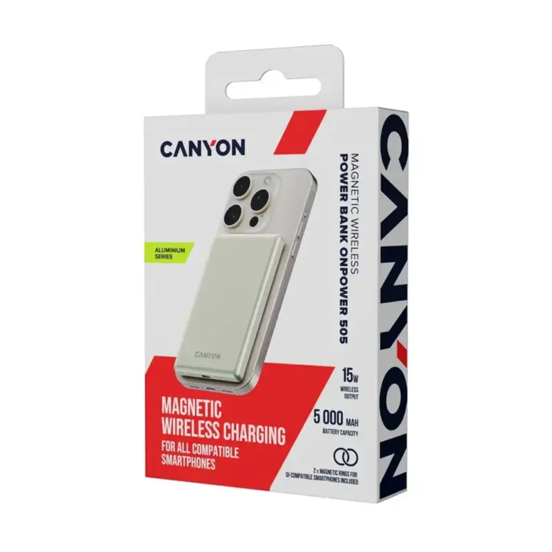 Външна батерия Canyon CNS-CPB505BE 5000 mAh Slim