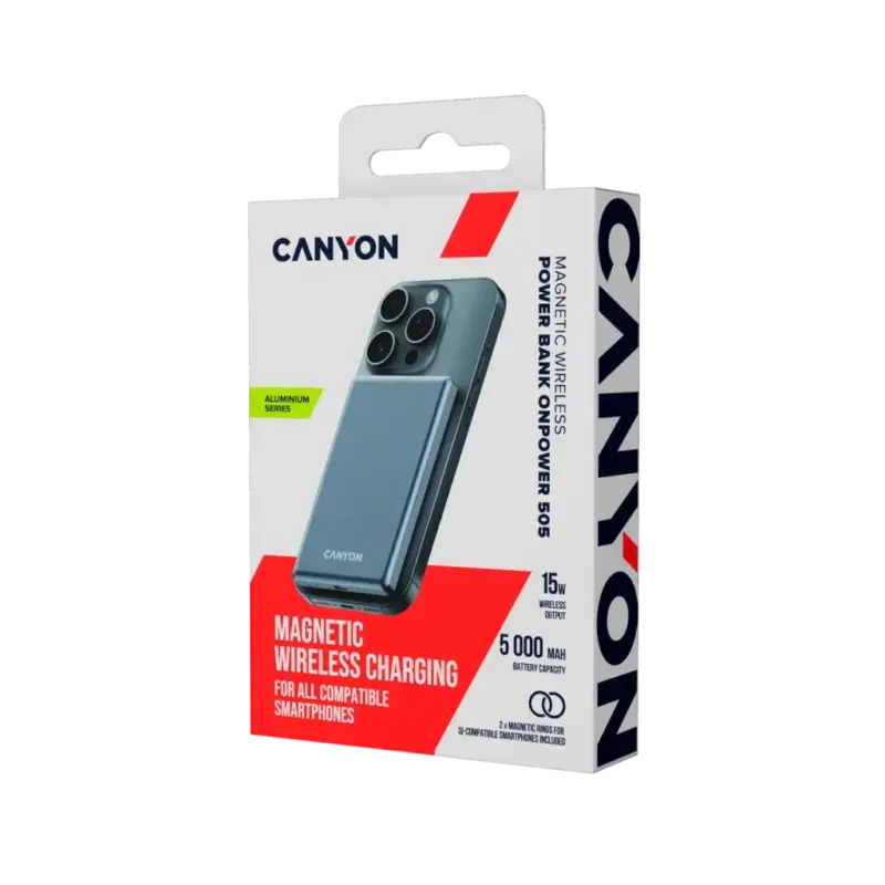 Външна батерия Canyon CNS-CPB505DG 5000 mAh Slim