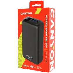 Външна батерия Canyon CNE-CPB301B Черна 30000 mAh