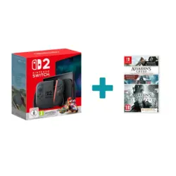 Конзола Nintendo Switch 2 Black + Игра Mario Kart World + Игра Compilation AC Rebel & AC3 - Код в кутия (NSW)