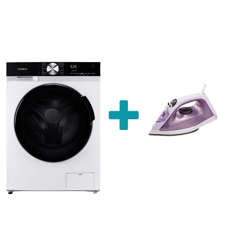 ПАКЕТ Пералня+сушилня Crown CWD86140BLDC + Ютия Ayco API20LIL
