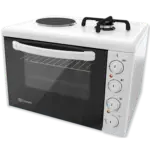 ЗОРА Готварска печка мини Елдом 213VFE-NEW , 1 ток 1 газ , Бял