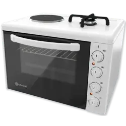 Готварска печка мини Елдом 213VFE-NEW , 1 ток 1 газ , Бял