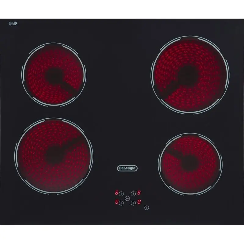 Вграден керамичен плот DeLonghi PVC 60 TC*** , Електрически