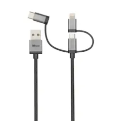 Кабел Trust 3 in 1 USB/microUSB/USB-C/lightning 1M