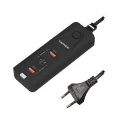 Зарядно устройство Canyon CNE-CHA10B 100-240/5V 2xUSB-A+2xUSB-C 40W