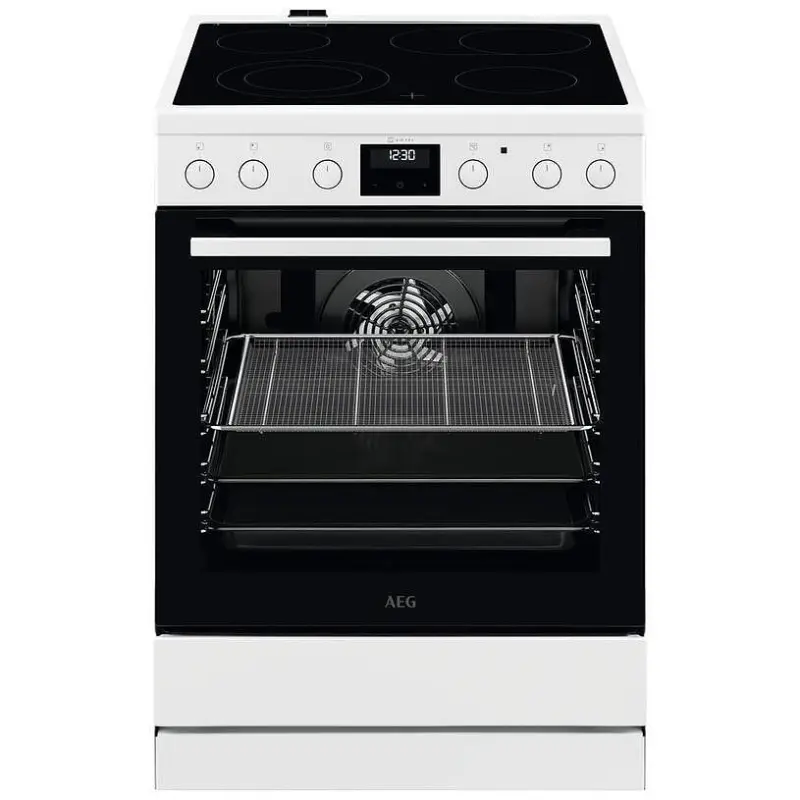 Готварска печка (ток) AEG CCB6440CBW , Бял , Керамични