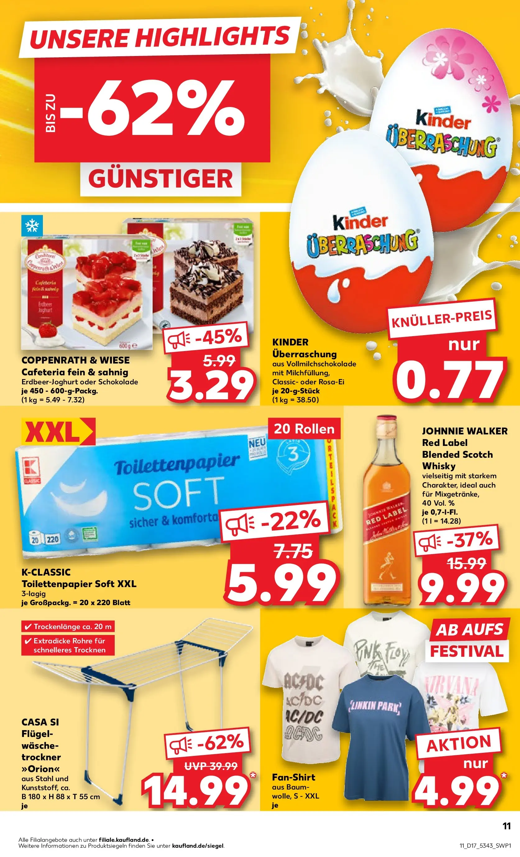 Prospekt Kaufland ab 22.04.2026 » Angebote Online zum Blättern | Seite: 11 | Produkte: Whisky, Trockner, Schokolade, Johnnie walker