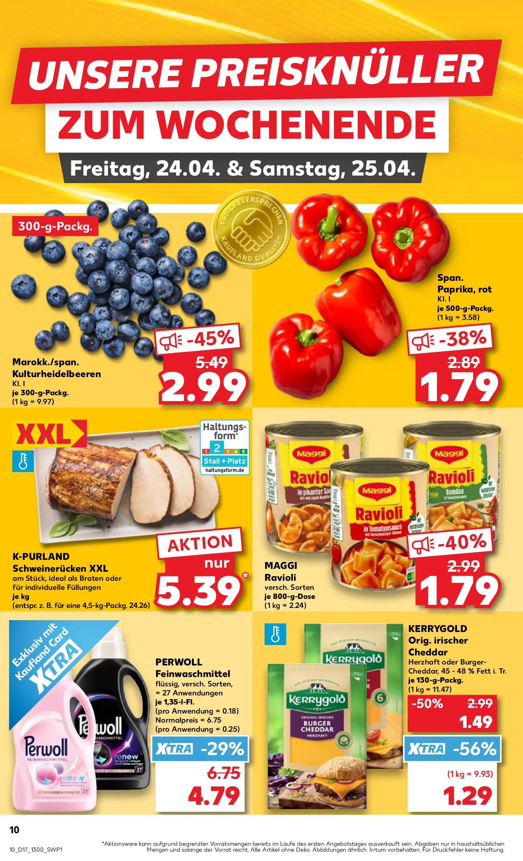 Prospekt Kaufland ab 22.04.2026 » Angebote Online zum Blättern | Seite: 10 | Produkte: Maggi, Burger, Perwoll, Schweinerucken