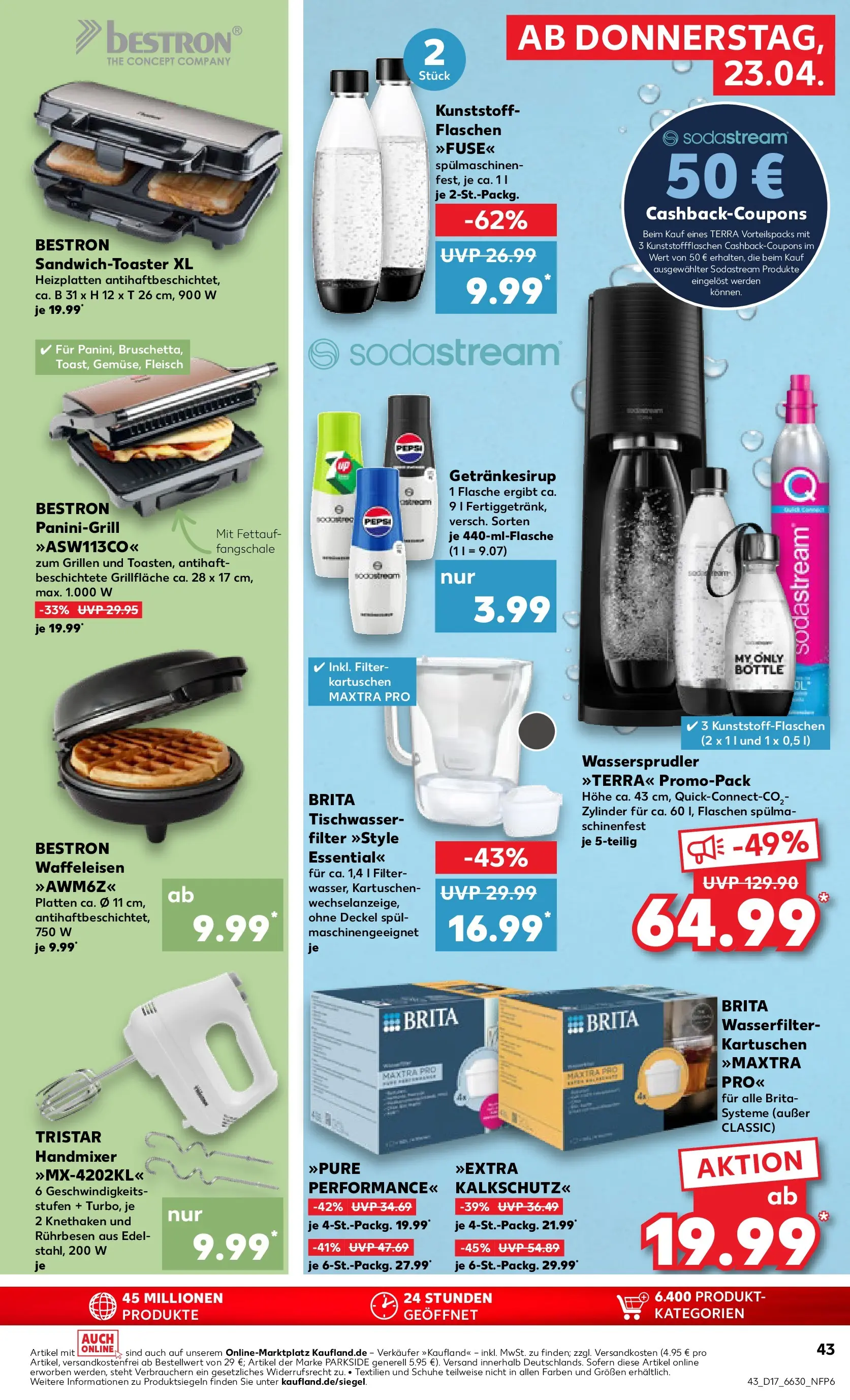 Prospekt Kaufland ab 22.04.2026 » Angebote Online zum Blättern | Seite: 43 | Produkte: Grill, Mixer, Handmixer, Waffeleisen