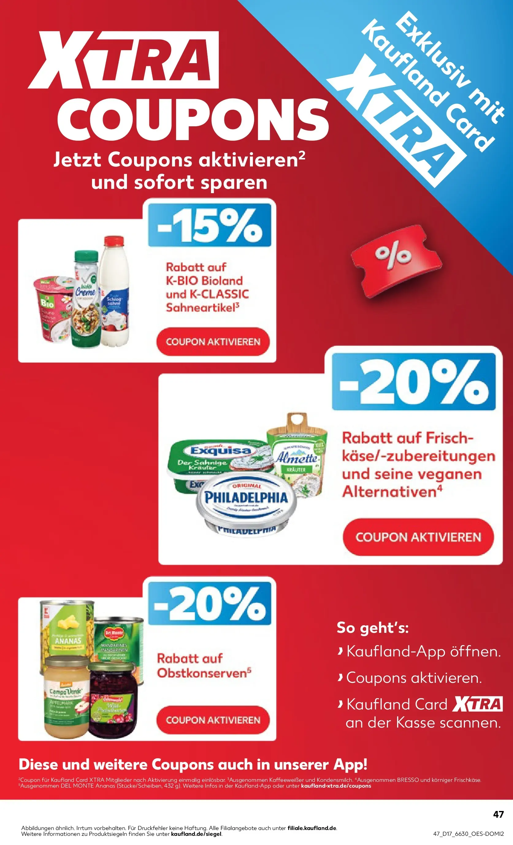 Prospekt Kaufland ab 22.04.2026 » Angebote Online zum Blättern | Seite: 47 | Produkte: Ananas, Bresso, Creme, Exquisa