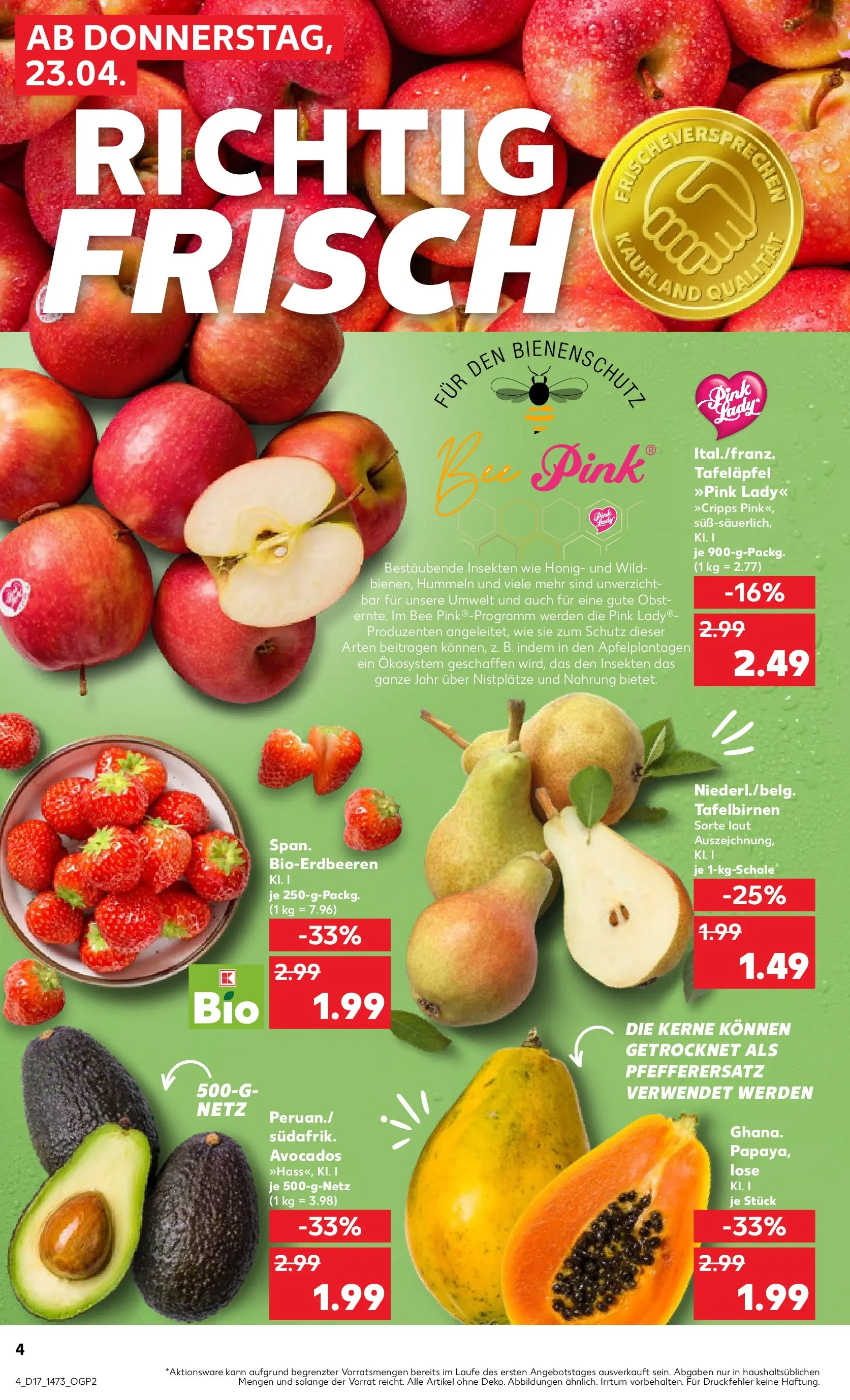 Prospekt Kaufland ab 22.04.2026 » Angebote Online zum Blättern | Seite: 4 | Produkte: Obst