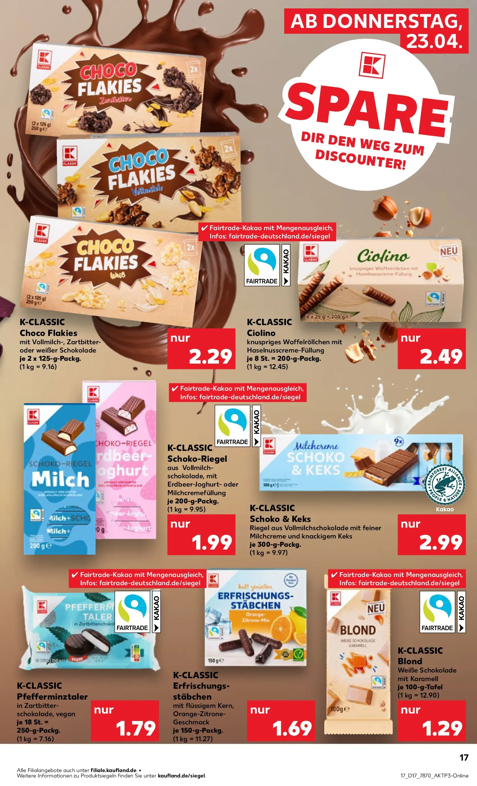 Prospekt Kaufland ab 20.04.2026 » Angebote Online zum Blättern | Seite: 29 | Produkte: Milch, Schokolade, Zitrone