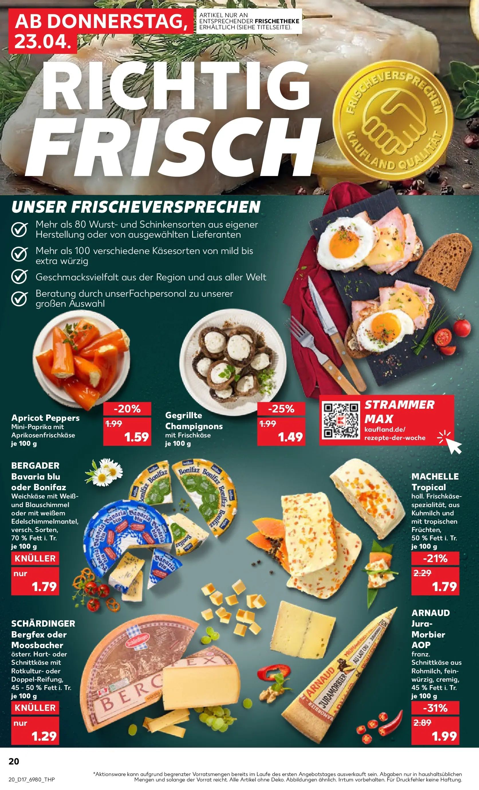 Prospekt Kaufland ab 23.04.2026 » Angebote Online zum Blättern | Seite: 20 | Produkte: Jura, Champignons, Wurst, Frischkase