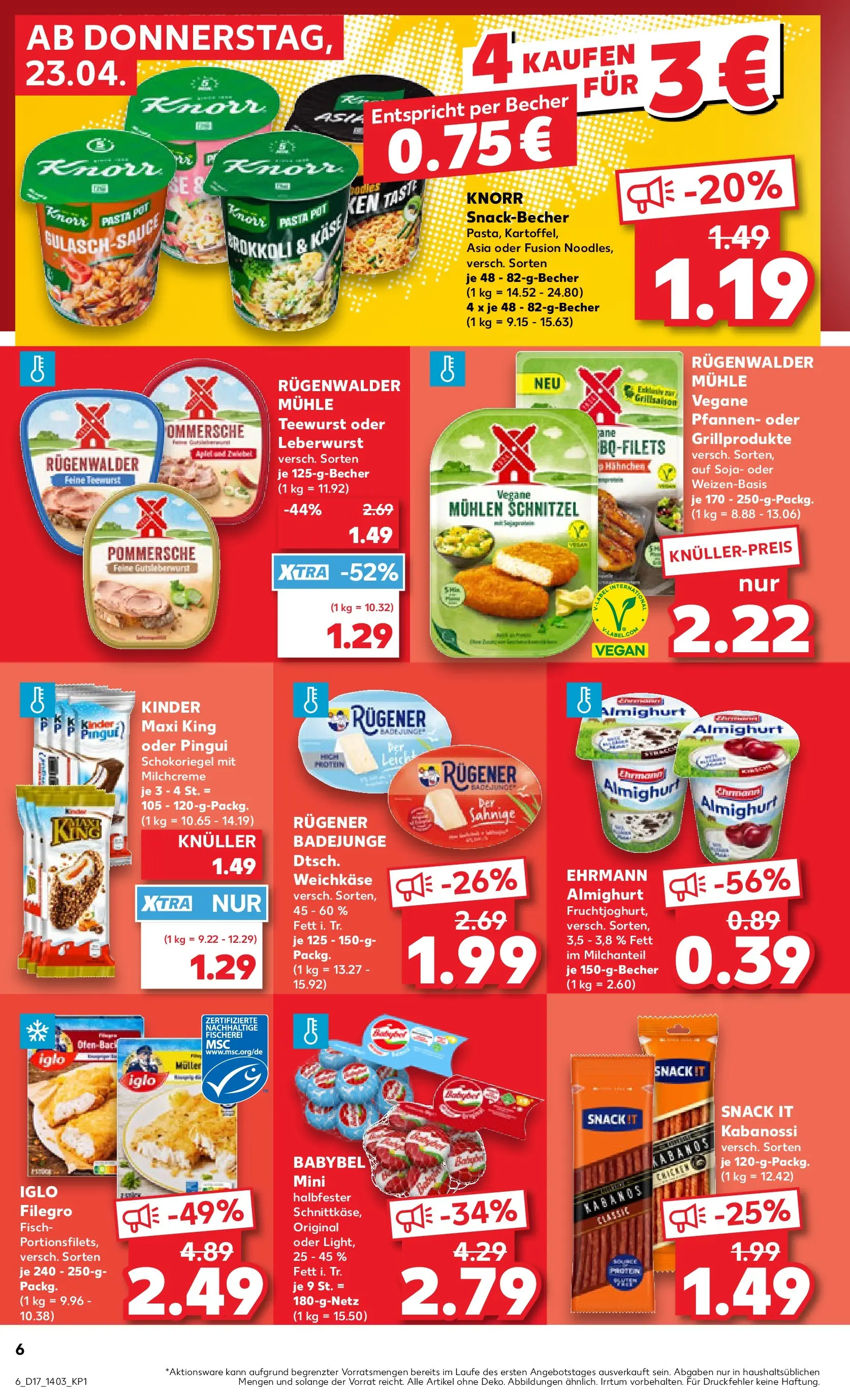 Prospekt Kaufland ab 20.04.2026 » Angebote Online zum Blättern | Seite: 18 | Produkte: Schnitzel, Fisch, Brokkoli, Babybel