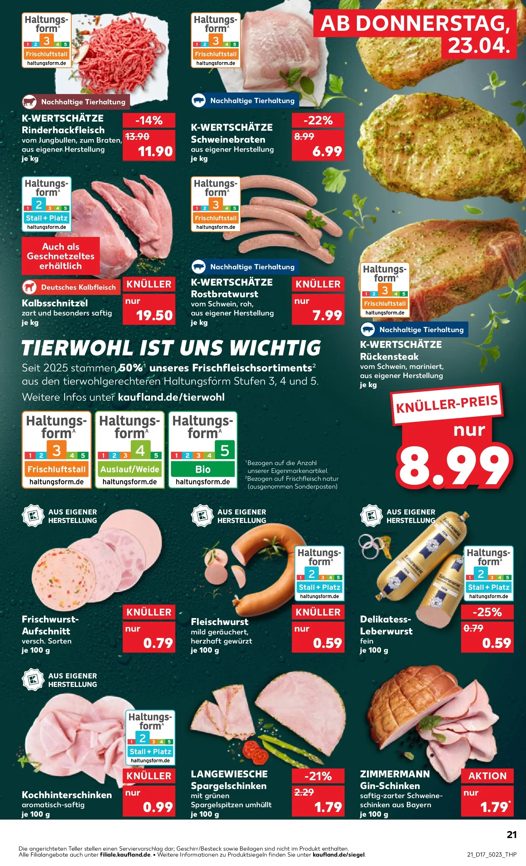 Prospekt Kaufland ab 20.04.2026 » Angebote Online zum Blättern | Seite: 33 | Produkte: Schinken, Steak, Gin
