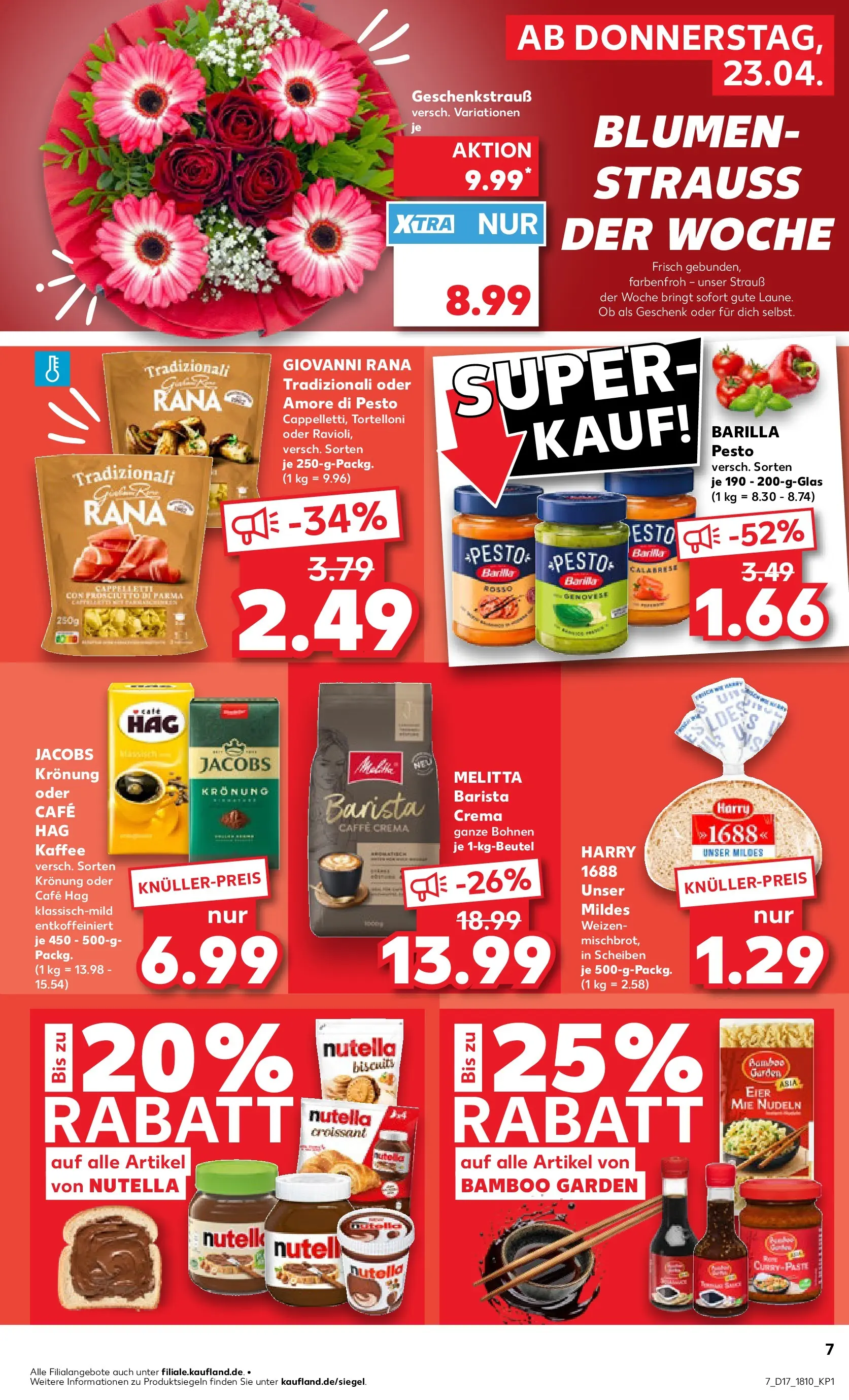 Prospekt Kaufland ab 23.04.2026 » Angebote Online zum Blättern | Seite: 7 | Produkte: Eier, Barilla, Barilla pesto, Nudeln