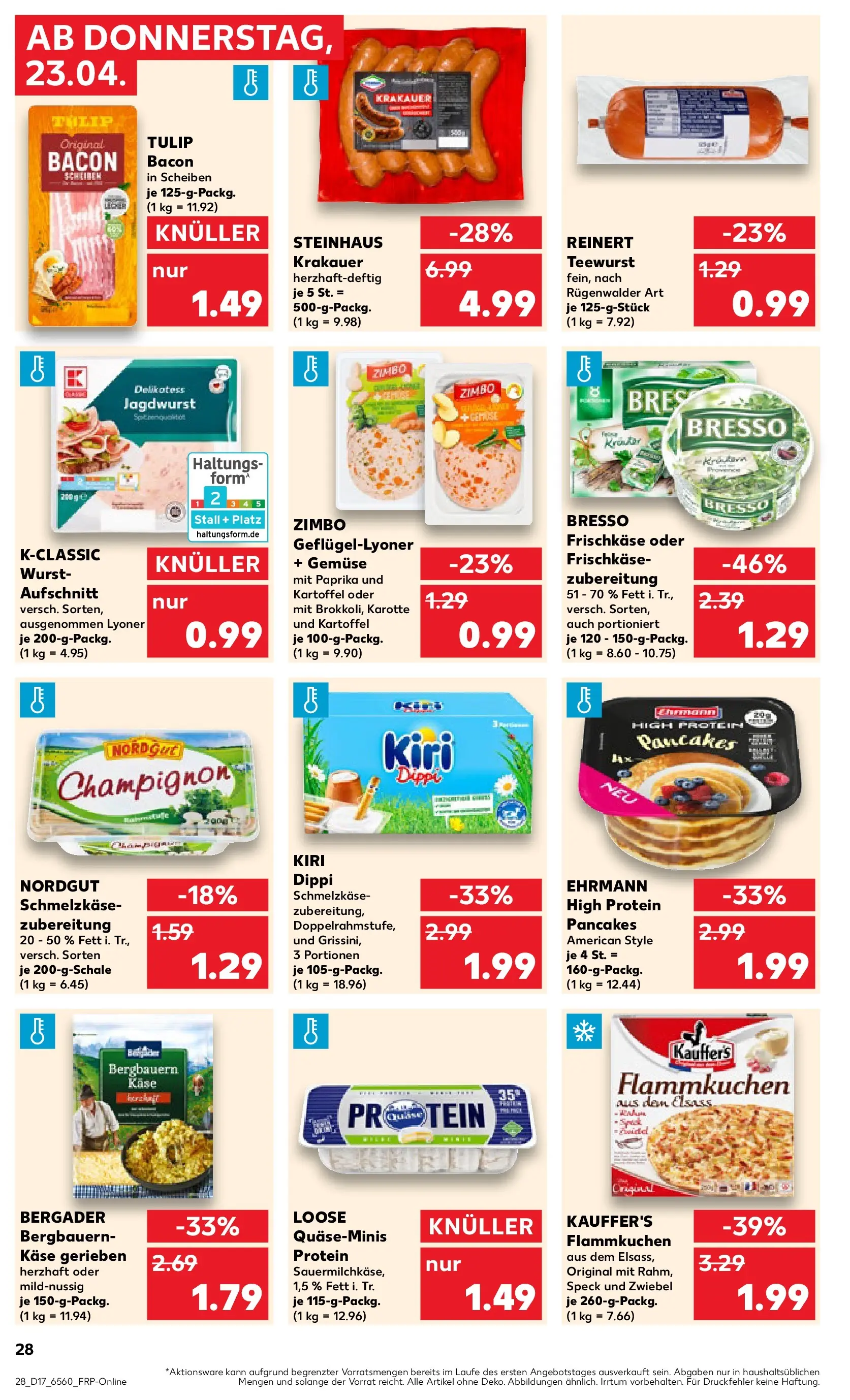 Prospekt Kaufland ab 20.04.2026 » Angebote Online zum Blättern | Seite: 40 | Produkte: Käse, Bresso, Pizza, Frischkase