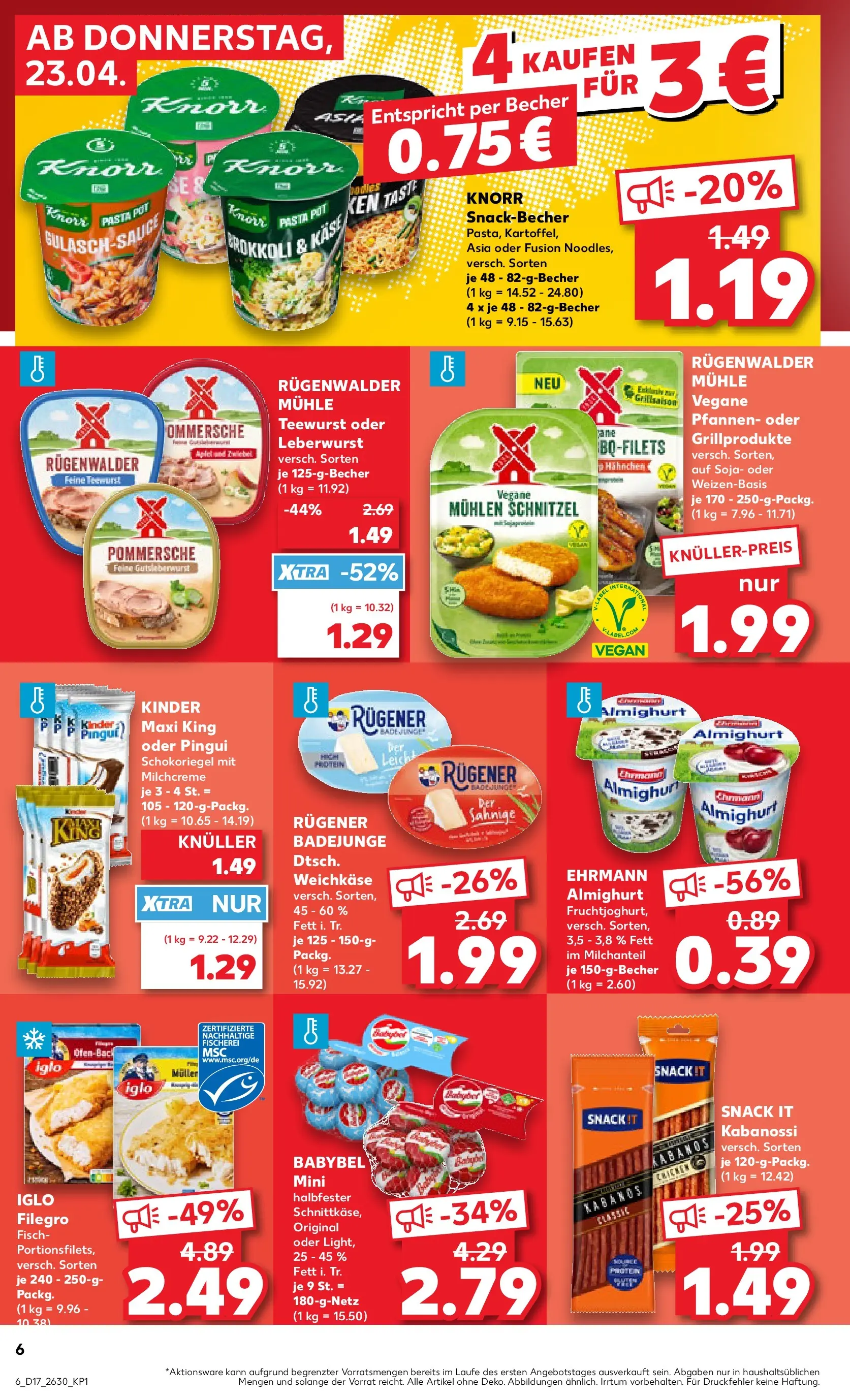 Prospekt Kaufland ab 20.04.2026 » Angebote Online zum Blättern | Seite: 18 | Produkte: Mühle, Käse, Schnitzel, Fisch