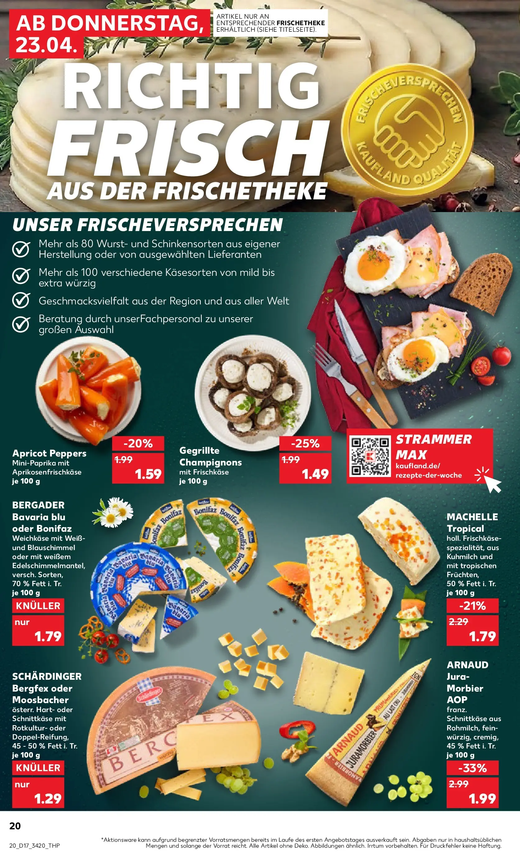 Prospekt Kaufland ab 23.04.2026 » Angebote Online zum Blättern | Seite: 20 | Produkte: Jura, Champignons, Wurst, Frischkase