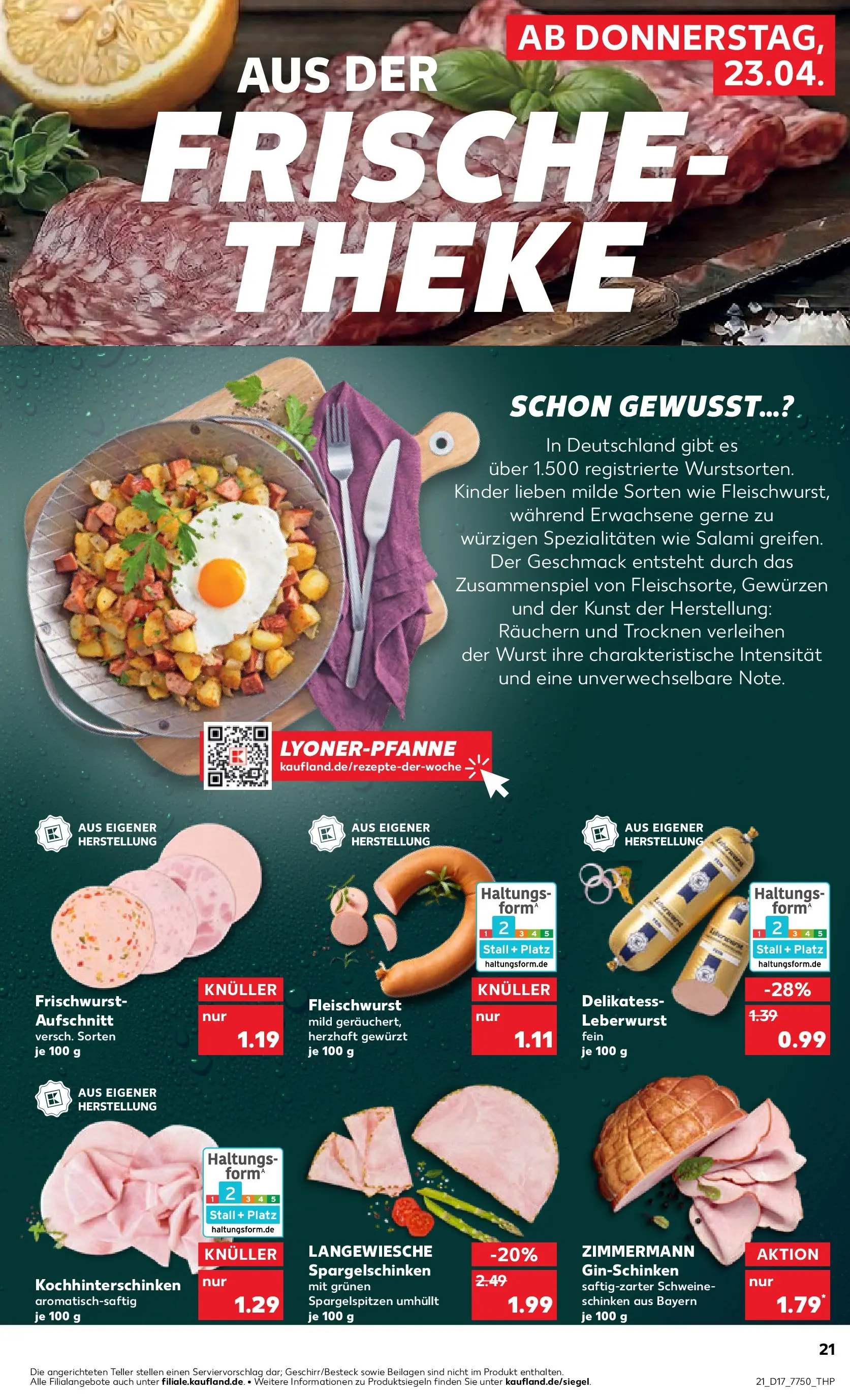 Prospekt Kaufland ab 20.04.2026 » Angebote Online zum Blättern | Seite: 33 | Produkte: Theke, Wurst, Salami, Schinken