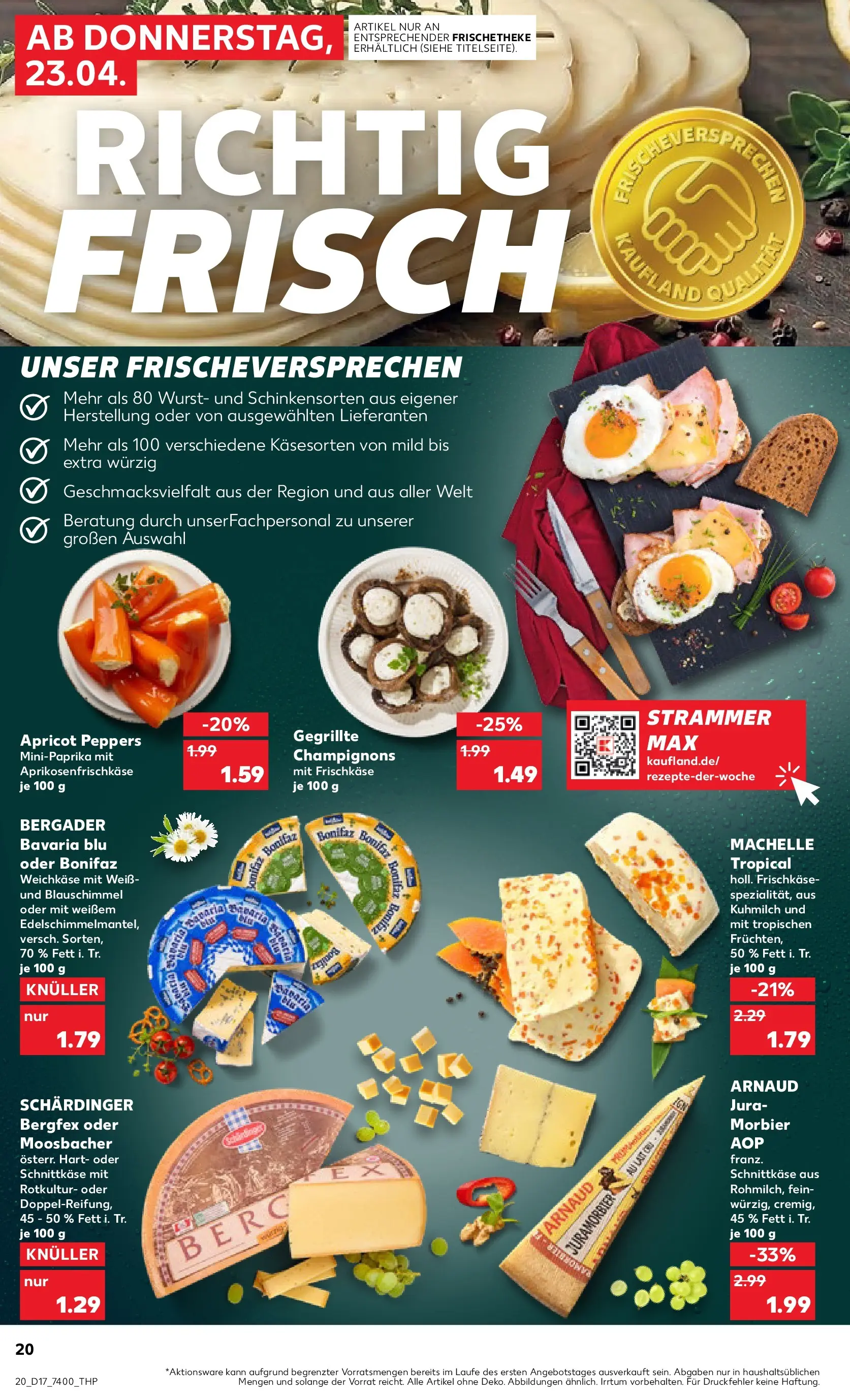 Prospekt Kaufland ab 23.04.2026 » Angebote Online zum Blättern | Seite: 20 | Produkte: Jura, Champignons, Wurst, Frischkase