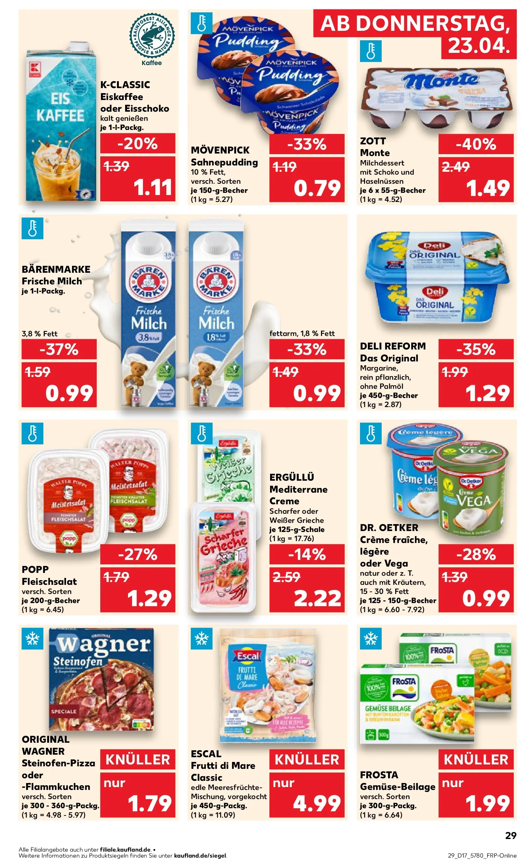 Prospekt Kaufland ab 20.04.2026 » Angebote Online zum Blättern | Seite: 41 | Produkte: Frosta, Gemüse, Meeresfrüchte, Deli reform