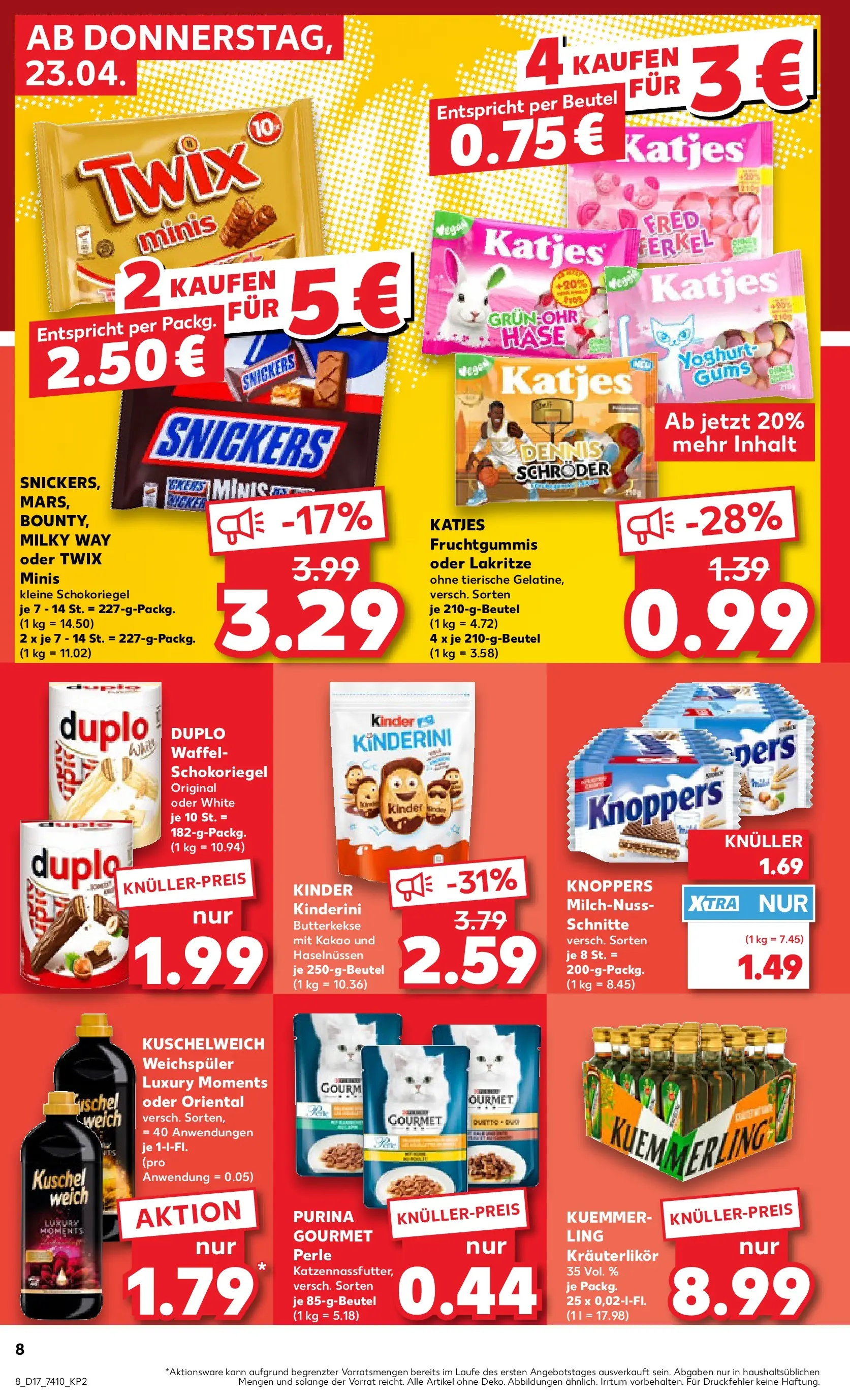 Prospekt Kaufland ab 20.04.2026 » Angebote Online zum Blättern | Seite: 20 | Produkte: Katjes, Twix, Butterkekse, Knoppers