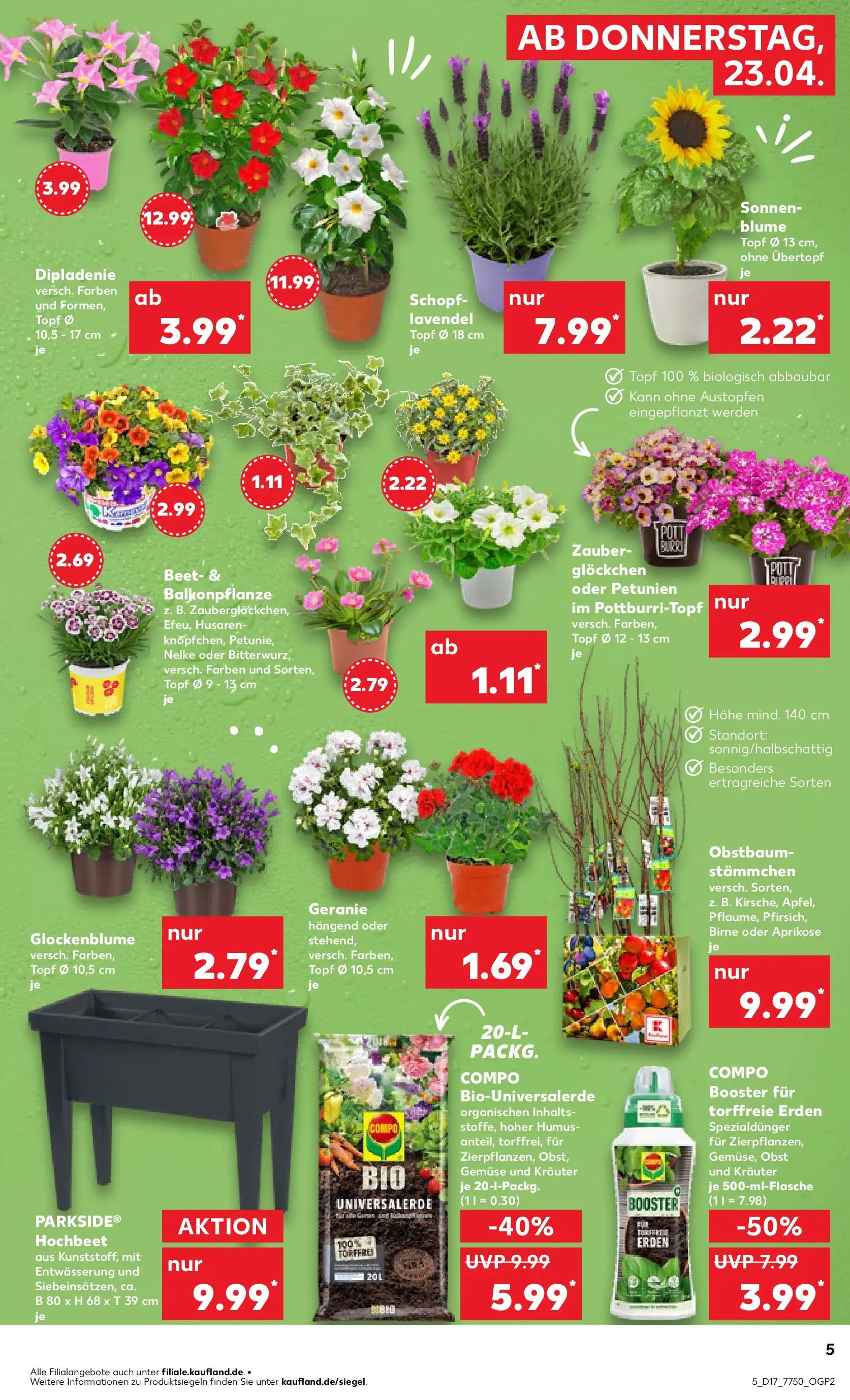 Prospekt Kaufland ab 20.04.2026 » Angebote Online zum Blättern | Seite: 17 | Produkte: Hochbeet, Gemüse, Birne, Lavendel