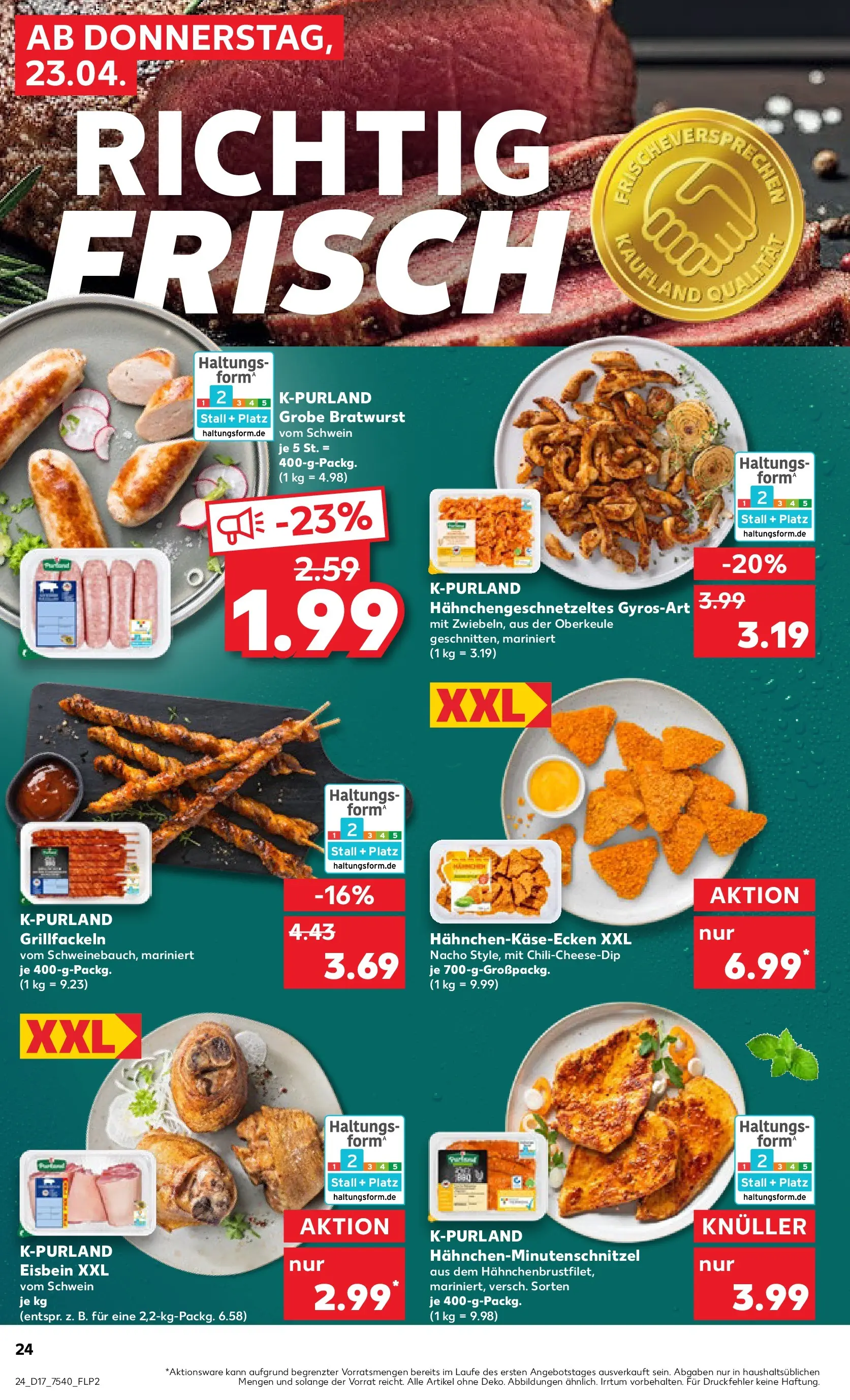 Prospekt Kaufland ab 20.04.2026 » Angebote Online zum Blättern | Seite: 36 | Produkte: Bratwurst, Schnitzel