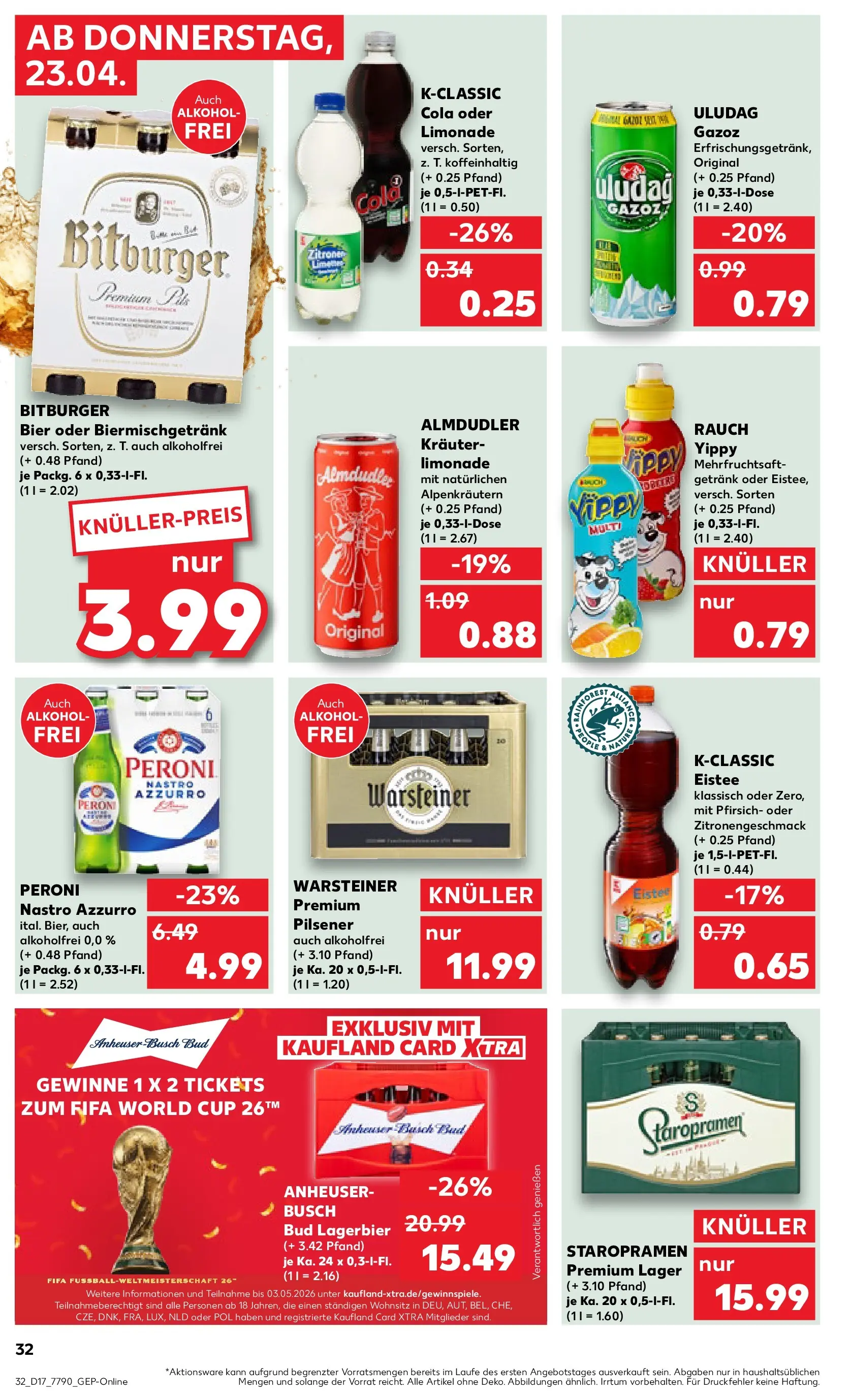 Prospekt Kaufland ab 20.04.2026 » Angebote Online zum Blättern | Seite: 44 | Produkte: Bitburger, Cola, Limonade, Zitronen