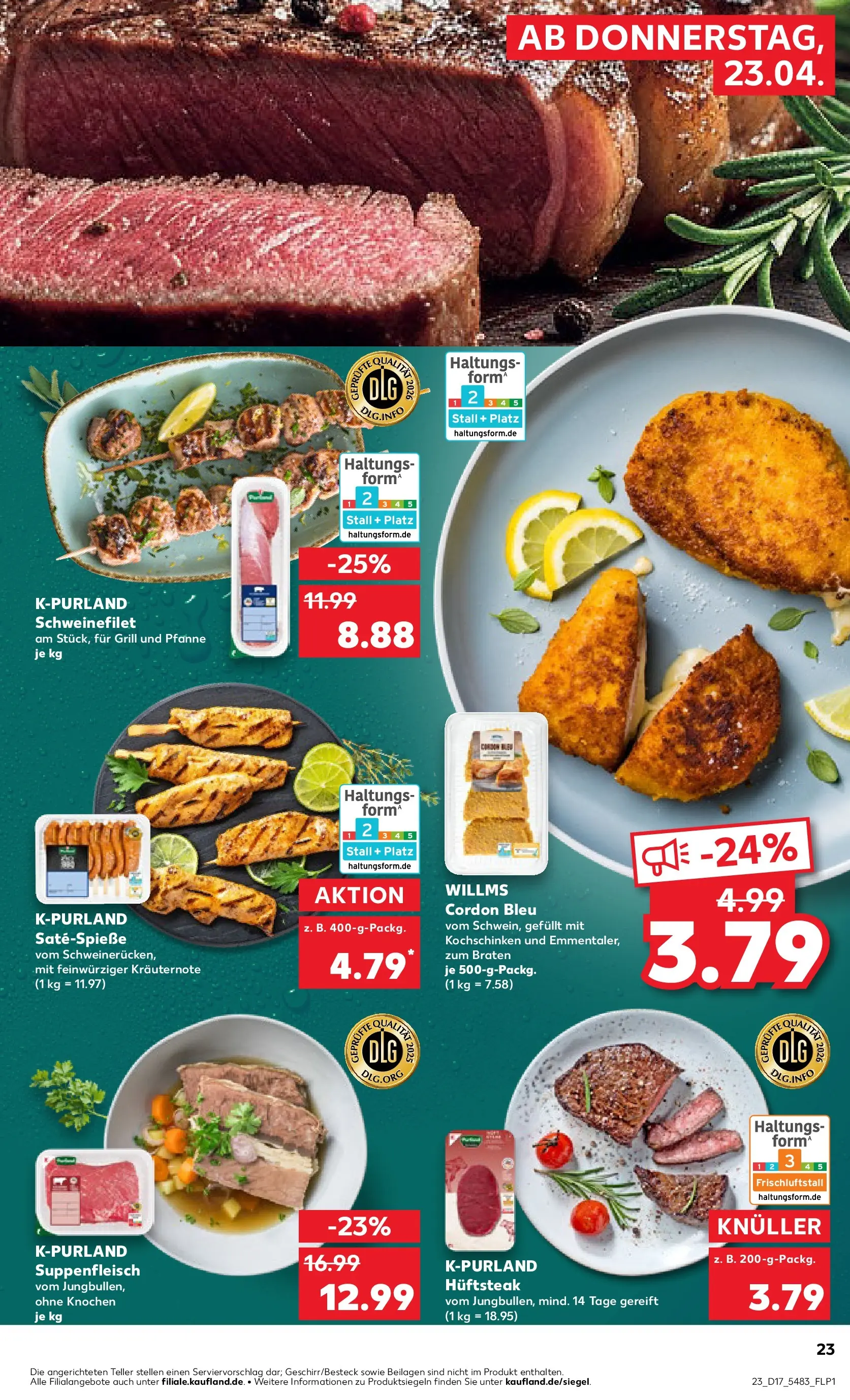 Prospekt Kaufland ab 20.04.2026 » Angebote Online zum Blättern | Seite: 35 | Produkte: Grill, Schweinefilet, Suppenfleisch, Schweinerucken