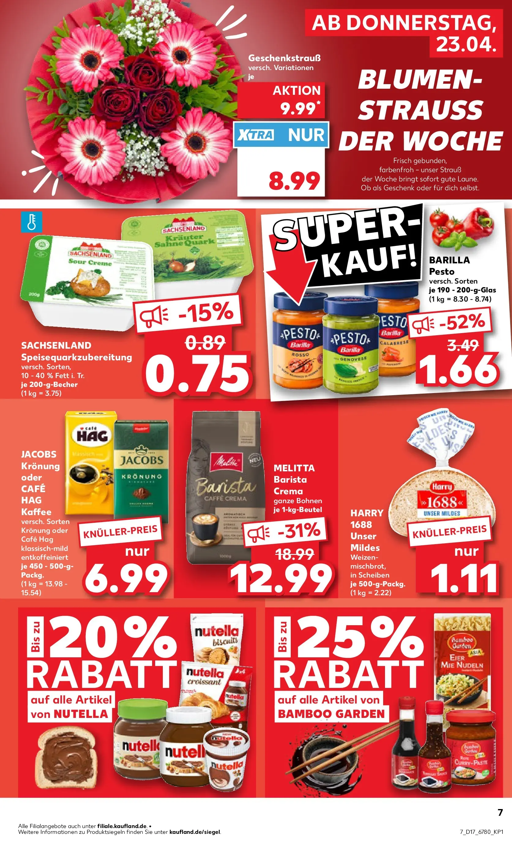 Prospekt Kaufland ab 20.04.2026 » Angebote Online zum Blättern | Seite: 19 | Produkte: Barilla pesto, Creme, Nudeln, Sahne