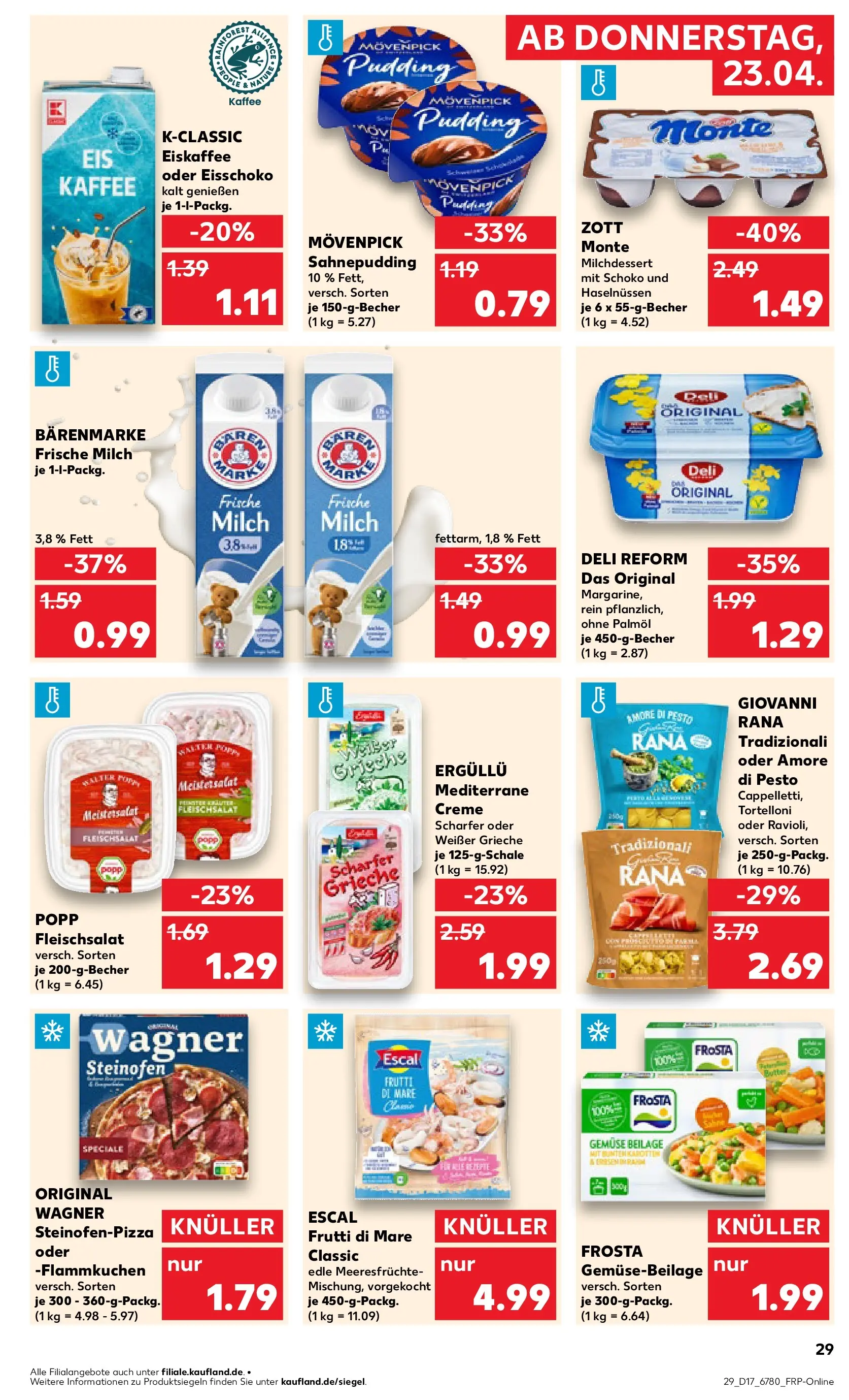 Prospekt Kaufland ab 20.04.2026 » Angebote Online zum Blättern | Seite: 41 | Produkte: Milch, Frosta, Gemüse, Pasta