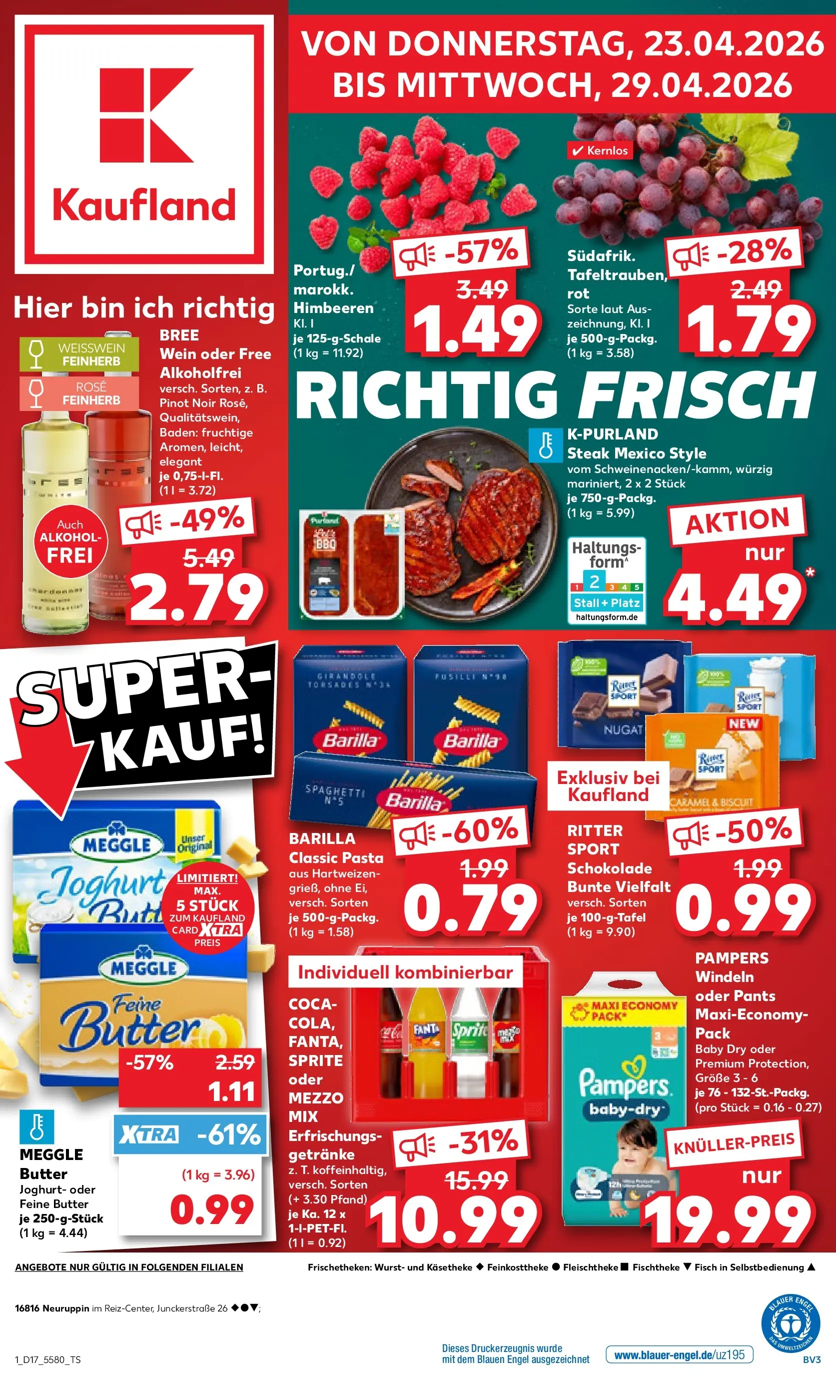 Prospekt Kaufland ab 20.04.2026 » Angebote Online zum Blättern | Seite: 13 | Produkte: Mezzo mix, Schokolade, Pampers, Fisch