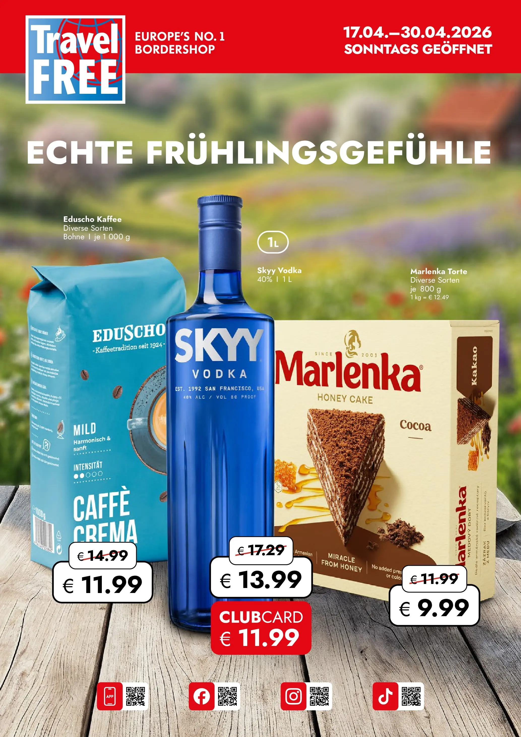Travel Free - Travel Free: Aktionsangebote (ab 16.04.2026) zum Blättern | Seite: 1 | Produkte: Kaffee, Vodka, Eduscho