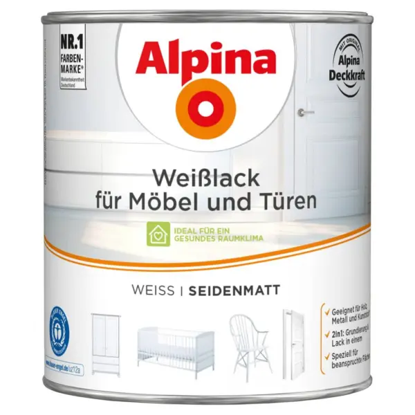 Alpina Wei&szlig;lack f&uuml;r M&ouml;bel & T&uuml;ren