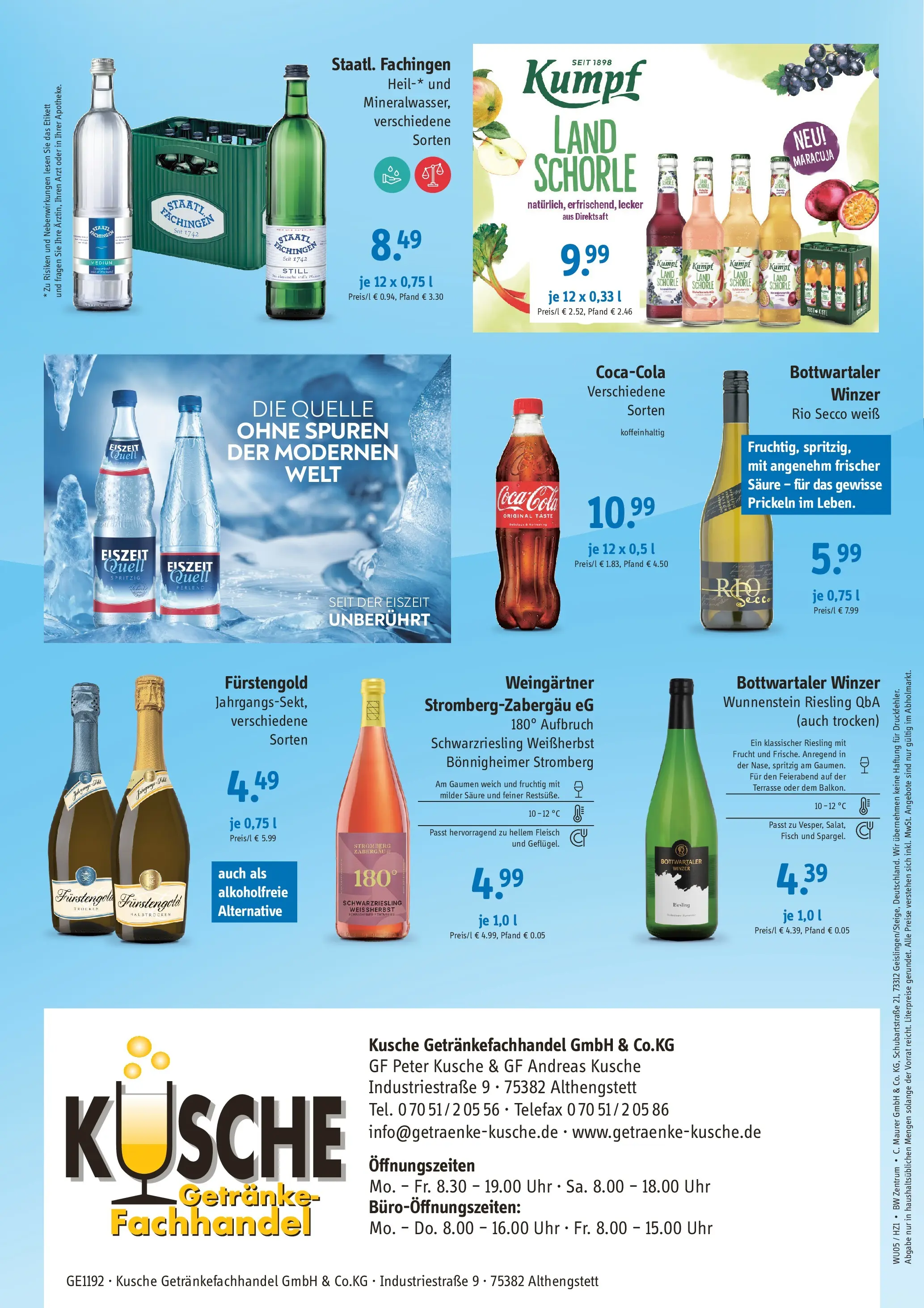 Angebote - Getränke Kusche: Angebote (ab 26.04.2026) zum Blättern | Seite: 4 | Produkte: Coca cola, Fisch, Fleisch, Uhr