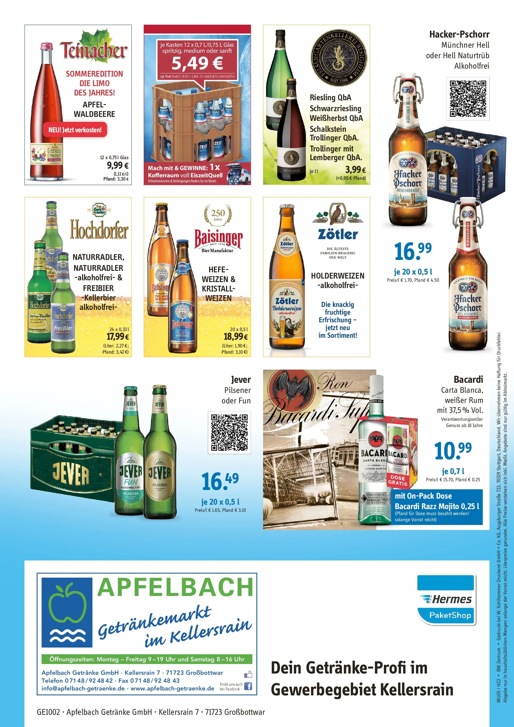 Angebote - Getränke Apfelbach: Angebote (ab 10.05.2026) zum Blättern | Seite: 2 | Produkte: Bacardi, Bier, Rum, Jever