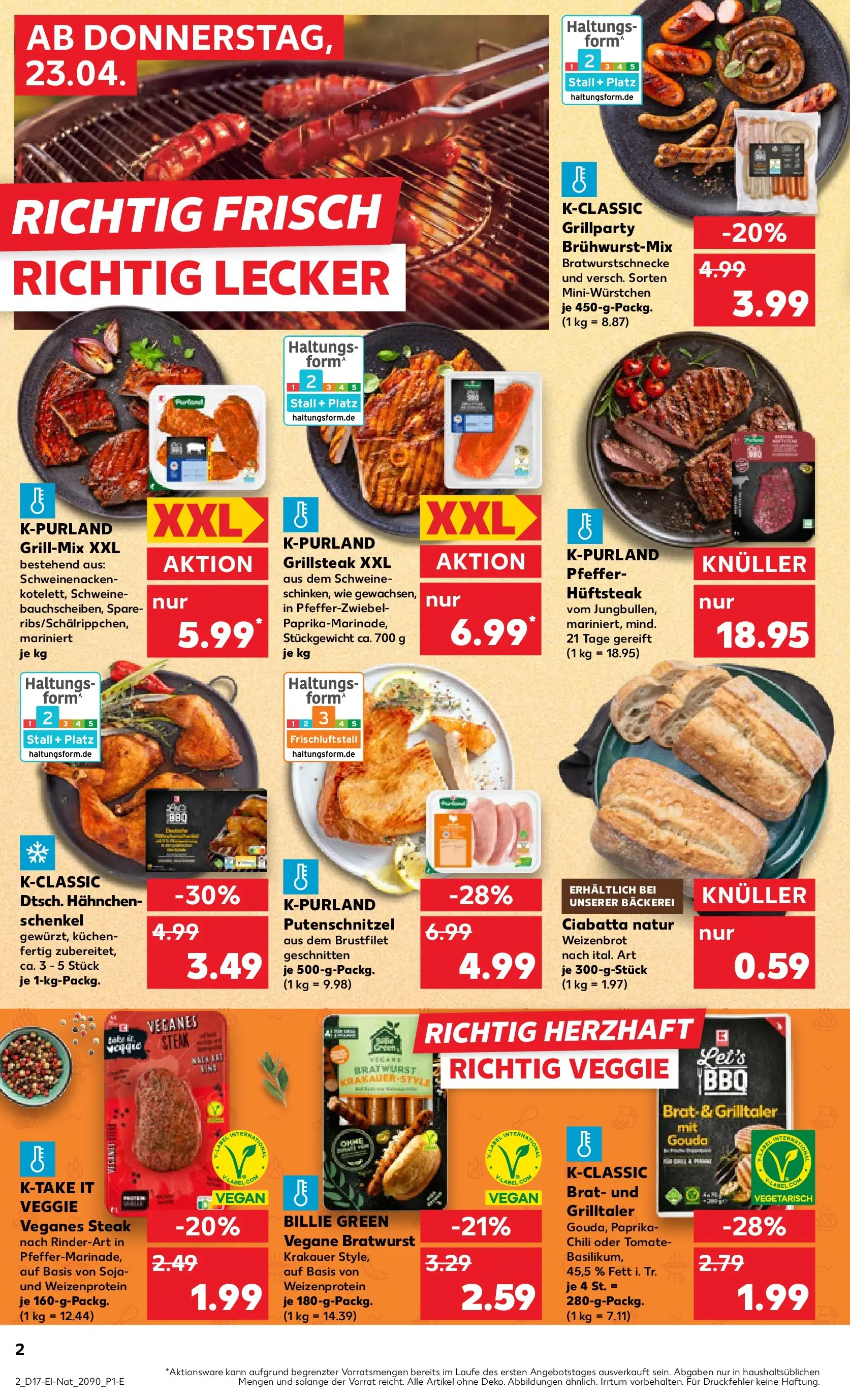 Prospekt Kaufland ab 22.04.2026 » Angebote Online zum Blättern | Seite: 2 | Produkte: Bratwurst, Burger, Pfeffer, Chili