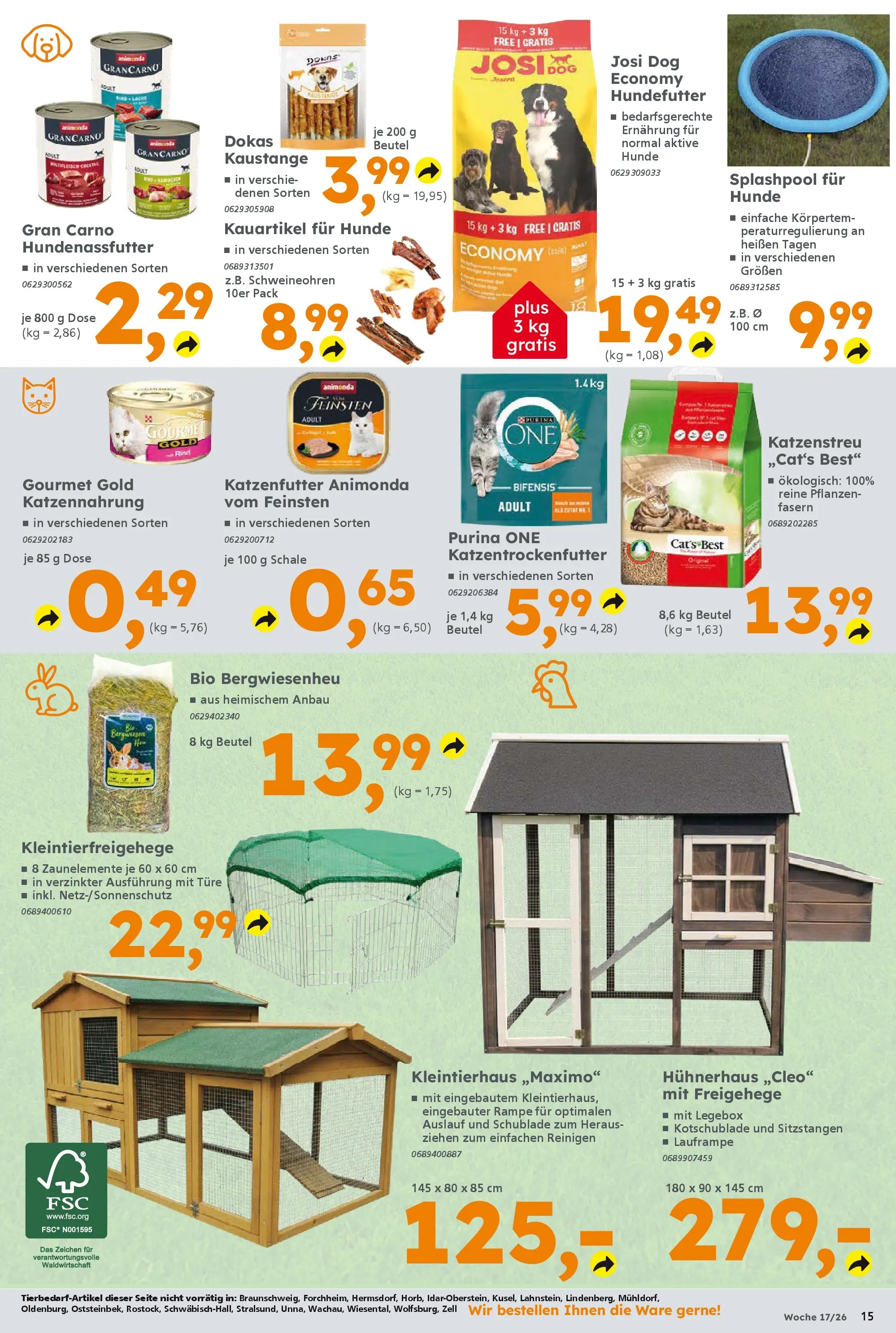 Globus Baumarkt Prospekt Heusweiler	 (ab 20.04.2026) zum Blättern | Seite: 15 | Produkte: Purina one, Katzenfutter