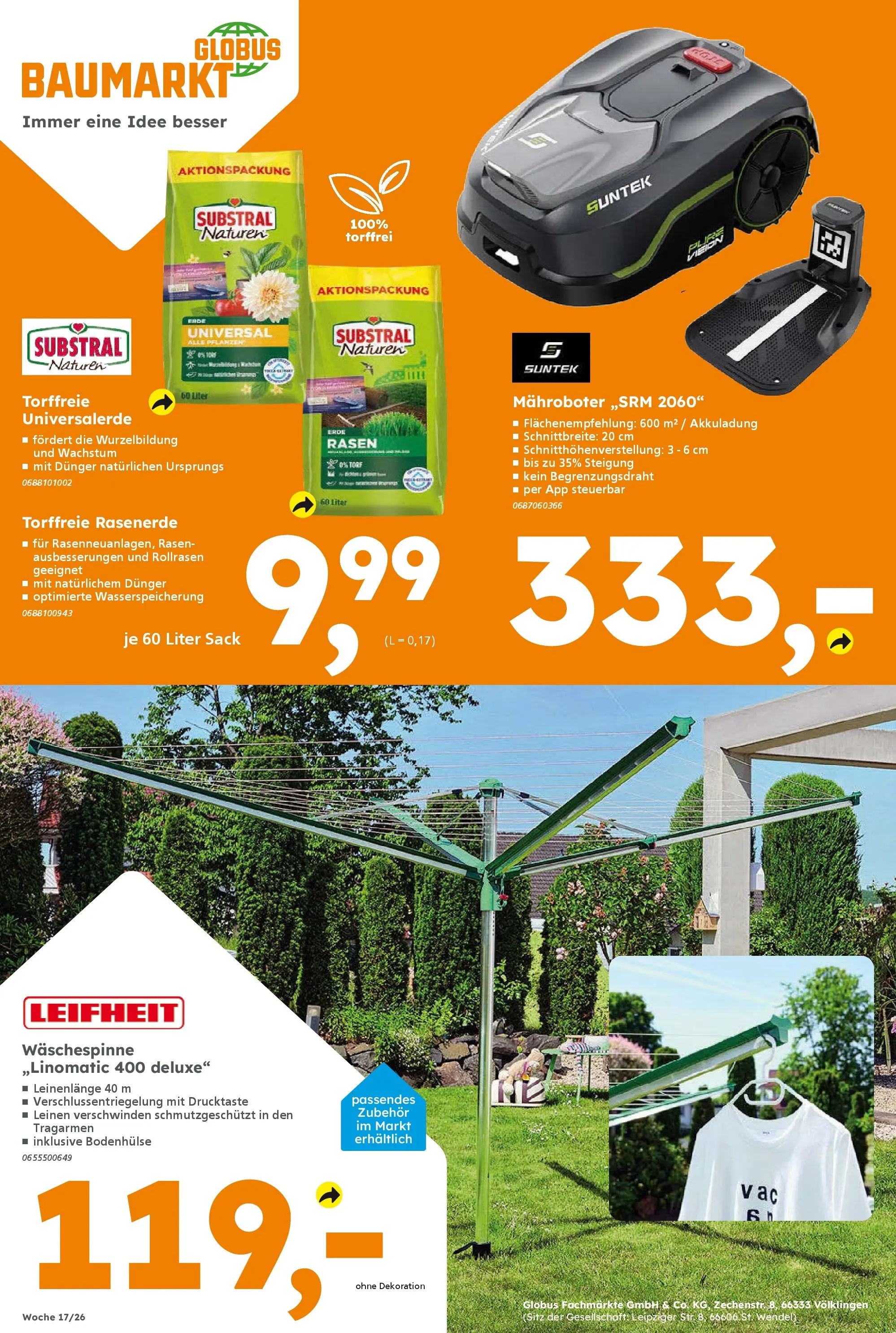 Globus Baumarkt Prospekt Heusweiler	 (ab 20.04.2026) zum Blättern | Seite: 17