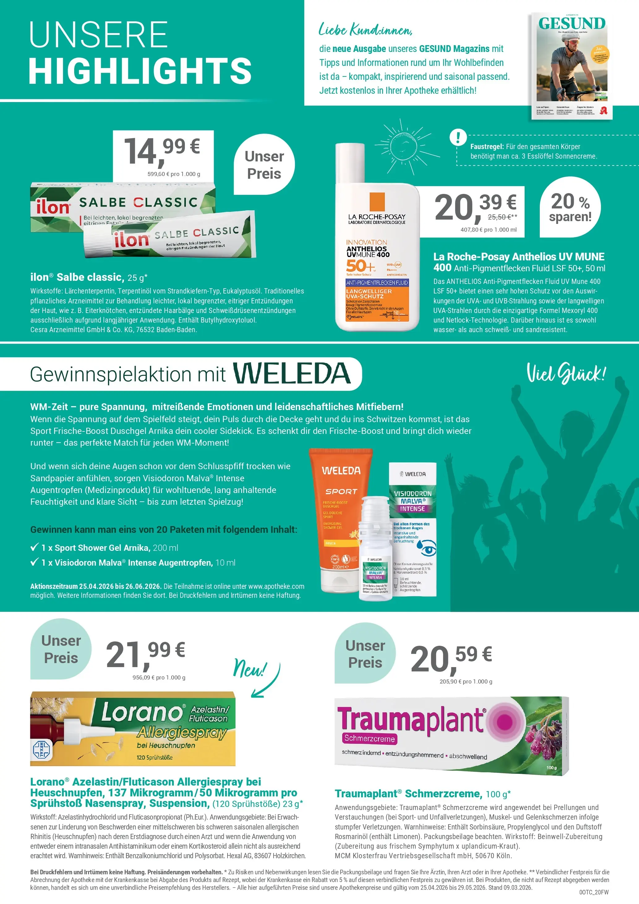 Angebote - Ihre Apotheke vor Ort: Jetzt alle Angebote auch online entdecken! (ab 24.04.2026) zum Blättern | Seite: 2 | Produkte: Decke, Duschgel, Wasser, Shower Gel