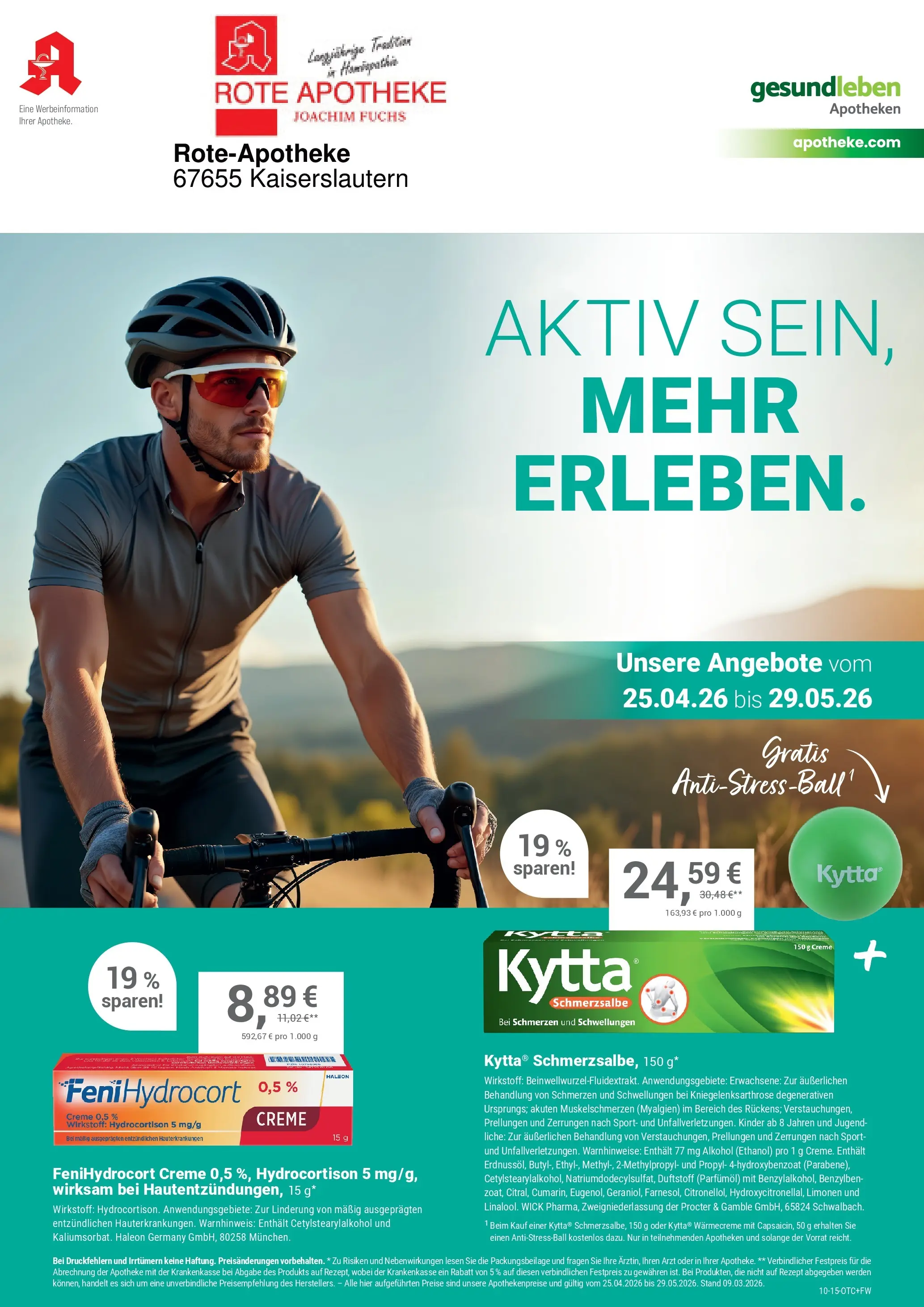 Angebote - Ihre Apotheke vor Ort: Jetzt alle Angebote auch online entdecken! (ab 24.04.2026) zum Blättern | Seite: 1 | Produkte: Creme